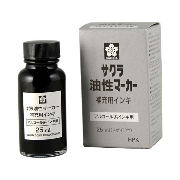 【送料無料】（まとめ） サクラクレパス油性マーカー補充用インキ 25ml くろ HPK#49 1個 【×5セット】