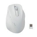 【送料無料】エレコム 静音2.4GHz無線マウス EX-G 5ボタン XLサイズ ホワイト M-XGXL30DBSKWH 1個