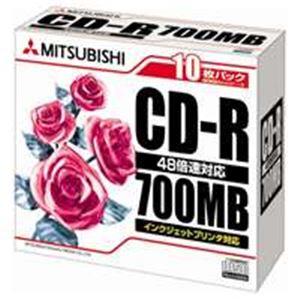 【送料無料】(まとめ)三菱化学メディア CD-R <700MB> SR80PP10 10枚【×10セット】