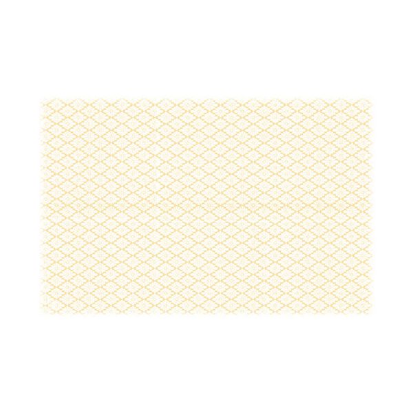 【送料無料】ヤマコー 用美 業務用 尺3奉書和紙懐石まっと 彩り小紋 辛子色 (100枚入) yamaco66777