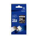 【送料無料】(まとめ) ブラザーピータッチ TZeテープ おしゃれテープ 24mm つや消し マットブラック/白文字 TZE-MQ355 1個 【×3セット】