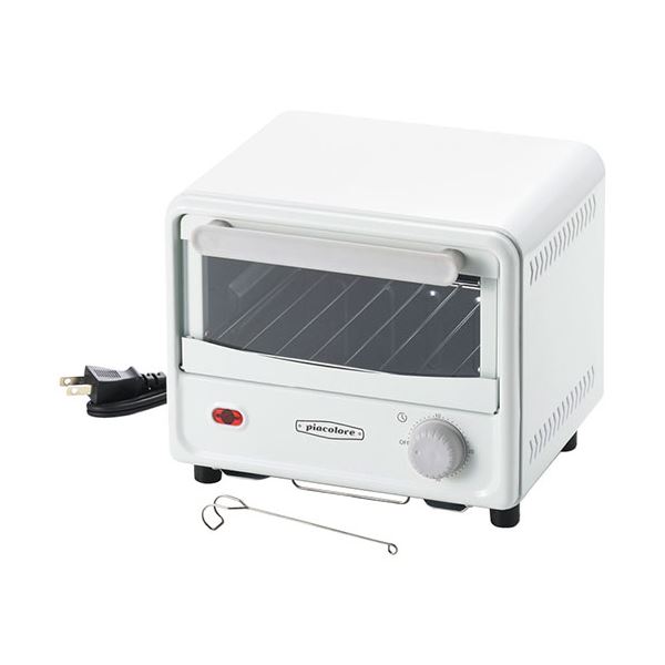 【送料無料】ピアコローレ ミニオーブントースター ホワイト 20.5×19.5×17.5cm C6116589