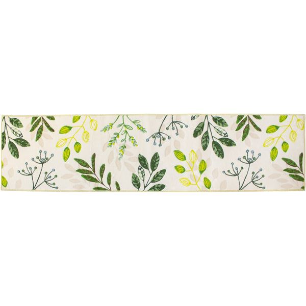 【送料無料】オカ キッチンマット 45×180cm リーフブレス（グリーン）(3)