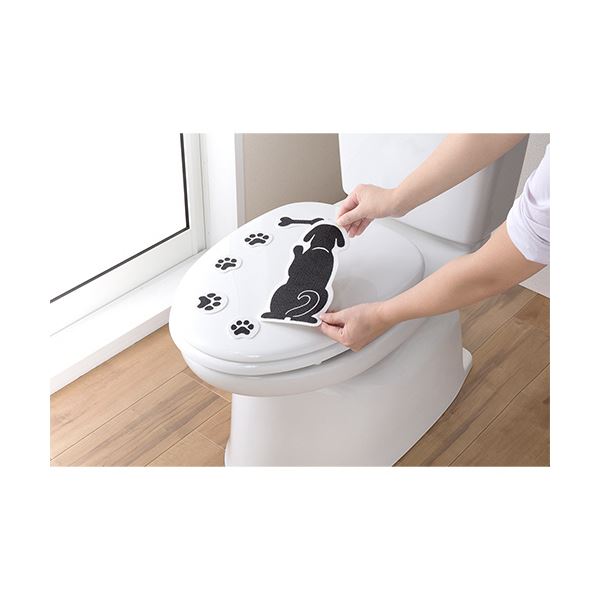 【送料無料】（まとめ） サンコーおくだけ吸着 トイレの消臭シート おすわりイヌ KP-07 1パック 【×2セット】