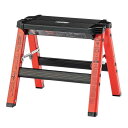 【送料無料】ステップ 踏み台 約幅33.5×奥行28×高さ29cm レッド アルミ ステップスツール 完成品 作業 清掃 片付け アウトドア