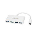 【送料無料】StarTech.com 4ポートUSB3.0ハブ USB Type-C接続 USB-A×4口 USBバスパワー対応 ホワイトHB30C4ABW 1...