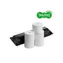 【送料無料】(まとめ)TANOSEE FSC認証感熱レジロール紙 58×80mm 巻長63m 中保存 コアレス 5巻入×10パック