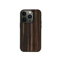 Man & Wood 天然木ケース for iPhone 14 Pro Max Ebony 背面カバー型 I23644i14PM