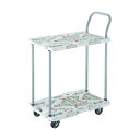 【送料無料】TRUSCO2段式ルートバン 600×400 ハンドル付 4輪自在 S付 白 MPK-6024JS-W 1台 組立式