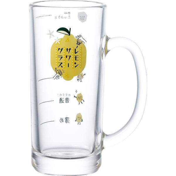 【送料無料】東洋佐々木ガラス レモンサワージョッキ（目安つき） 435ml P-06431-J425 生活用品・インテリア・雑貨 キッチン・食器 グラス・盃 レビュー投稿で次回使える2000円クーポン全員にプレゼント