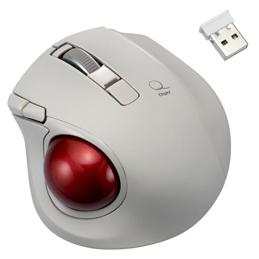【送料無料】Digio2 無線 小型静音親指トラックボール 5ボタン/レーザー MUS-TRLF224GY グレージュ 【送料無料】Digio2 無線 小型静音親指トラックボール 5ボタン/レーザー MUS-TRLF224GY グレージュ