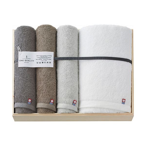 今治 ONE QUALITY バスタオル＆フェイスタオル3P C5063056