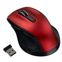 【送料無料】Digio2 無線 静音マウス 5ボタン/BlueLED MUS-RKF226R レッド