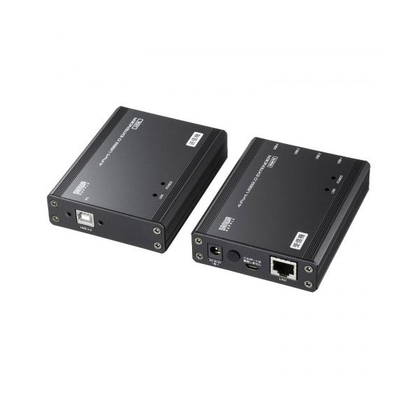 【送料無料】サンワサプライ USB2.0エクステンダー 100m延長 4ポート USB-EXSET4