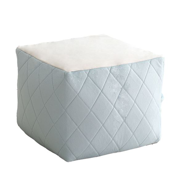 【送料無料】ビーズクッション 四角型 Mサイズ ブルー 洗えるカバー ダイヤモンドキルト 日本製 国産 ..