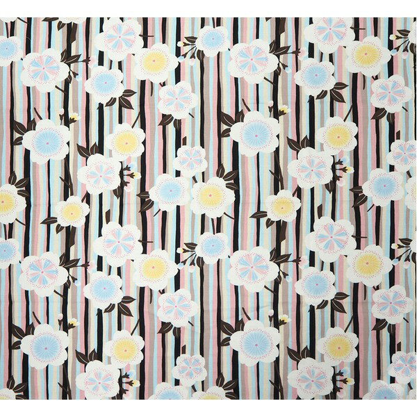 coco－cloth大判クロス　縞桜　ピンク