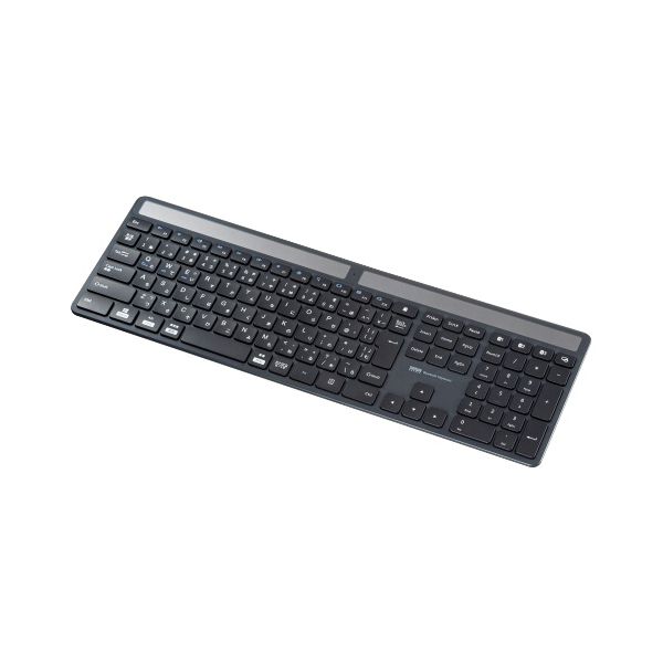 【送料無料】サンワサプライ ソーラー充電Bluetoothキーボード テンキー付き ブラック SKB-BTEC1BK 1台