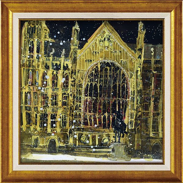 【送料無料】ユーパワー スーザン・ブラウン 〜ラインストーンデコ〜 Gel加工 アートフレーム 「ウェストミンスター宮殿 ロンドン」(3)