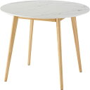 【送料無料】センターテーブル 約幅90×奥行90×高さ72cm ホワイト ラウンドテーブル リビング ダイニング インテリア家具 組立式