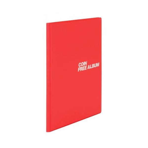 (まとめ) テージー コインフリーアルバム B5 赤 【×2セット】