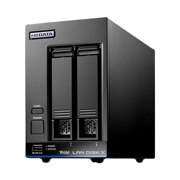 【送料無料】アイオーデータ10GbE&マルチギガビット Linux 法人2ドライブNAS(5年保証・データ復旧) 8TB HDL2-XA8B1台