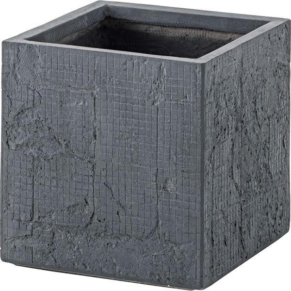 【送料無料】鉢カバー プランターカバー 約幅32×奥行32×高さ32cm ダークグレー グリーンベース 完成品 リビング 店舗 インテリア家具