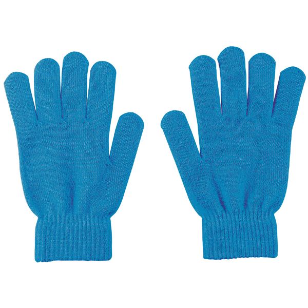 【送料無料】(まとめ）カラーのびのび手袋 大 青 【×10セット】