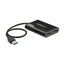 【送料無料】StarTech.com USB 3.0-デュアルDisplayPort ディスプレイ変換アダプタ オス/メス ブラック4K/60Hz対応 USB32DP24K60 1個(2)
