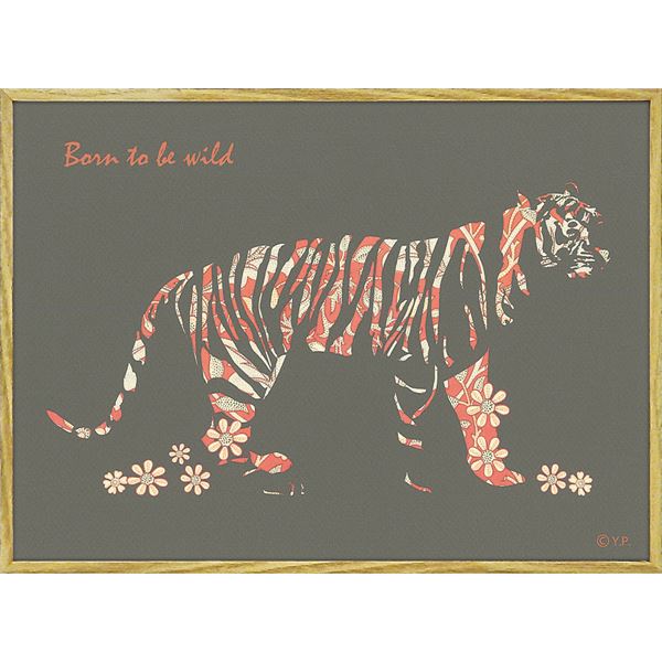 【送料無料】ユーパワー アニマルシルエットアート Mサイズ タイガー