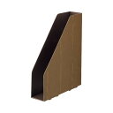 【送料無料】TANOSEE ボックスファイル(WOODY) A4スリムタテ 背幅65mm ブラウン 1セット(15冊:3冊×5パック)