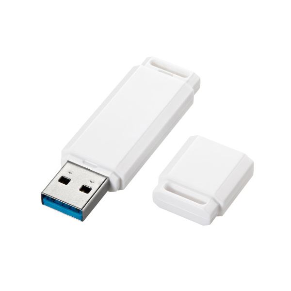 エレコム USBメモリ 32GB USB3.2(Gen1)対応 キャップ式 データ復旧サービス付 ホワイト MF-DRU3032GWHR
