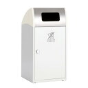 【送料無料】受注生産 ゴミ箱 〔 もえないゴミ用 オフホワイト 〕 アジャスター付き テラモト TrimST ステン ダストボックス