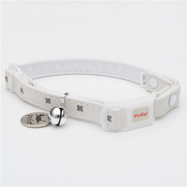 【送料無料】（まとめ）CAT COLLAR クロスレザーカラー ホワイト【×3セット】 (猫用品/首輪) ホビー・エトセトラ ペット 猫 ハーネス レビュー投稿で次回使える2000円クーポン全員にプレゼント