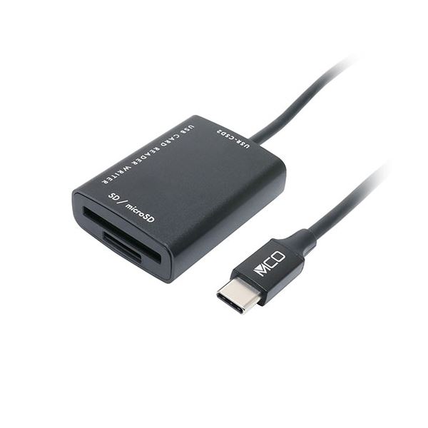 【送料無料】MCO SD microSDカードリーダ Type-C 70cm USR-CSD2/BK