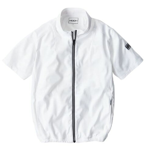 村上被服 HOOH 半袖ニットブルゾン V771 ホワイト サイズ:L 服単品 〔バッテリー・ファン・ケーブル別売〕 村上被服 HOOH 半袖ニットブルゾン V771 ホワイト サイズ:L 服単品 〔バッテリー・ファン・ケーブル別売〕