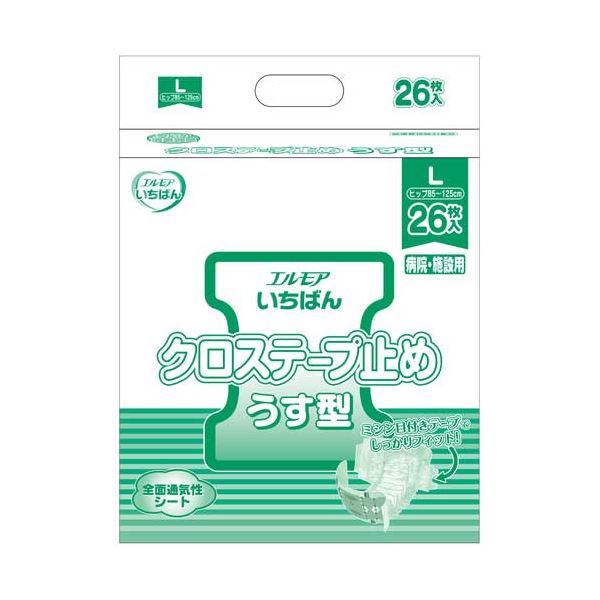 【送料無料】いちばんクロステープ止めうす型L26枚4P