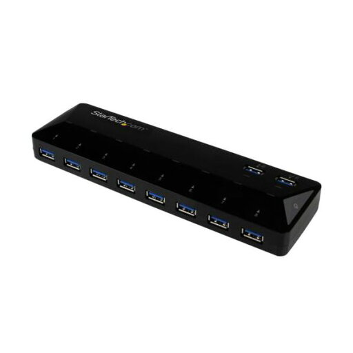 【送料無料】StarTech.com 10ポート USB3.0ハブ 急速充電専用ポート搭載 ブラック ST103008U2C 1個 【送料無料】StarTech.com 10ポート USB3.0ハブ 急速充電専用ポート搭載 ブラック ST103008U2C 1個