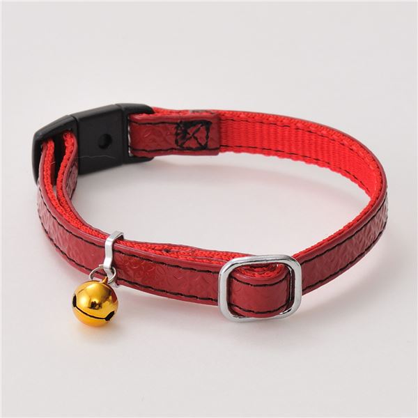 【送料無料】（まとめ）CAT COLLAR モノグラムレザーカラー レッド【×3セット】 (猫用品/首輪) ホビー・エトセトラ ペット 猫 ハーネス レビュー投稿で次回使える2000円クーポン全員にプレゼント