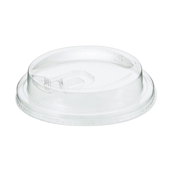 【送料無料】（まとめ） TANOSEEリサイクルPETカップ 96mm口径 リフトアップリッド 1パック（100枚） 【×5セット】