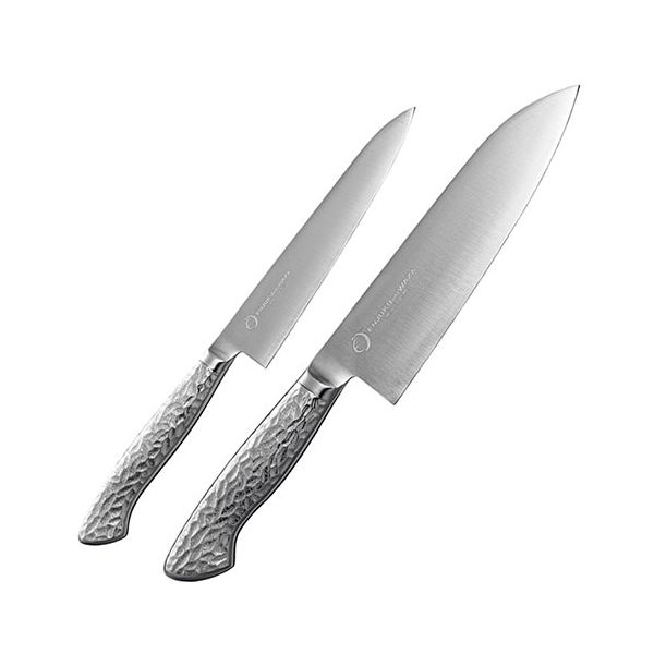 【送料無料】よこやま 燕熟の技 オールステンレスペティナイフ(刃渡り15cm)・三徳包丁(刃渡り18cm) EJRK-3500