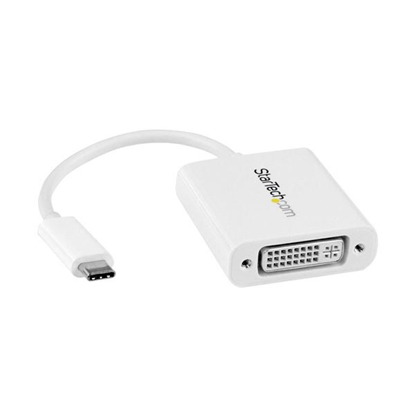 【送料無料】StarTech.com USB TypeC-DVI 変換ディスプレイアダプタ 1920×1200対応 ホワイト CDP2DVIW1個