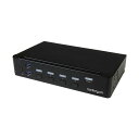 【送料無料】StarTech.com 4ポートDisplayPort対応 KVMスイッチ SV431DPU3A2 1台