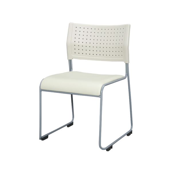 【送料無料】アイリスチトセ 会議イス ASL-110PV-I アイボリー