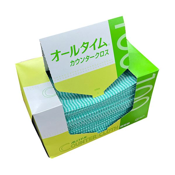 【送料無料】（まとめ） 東京メディカル カウンタークロスレギュラータイプ グリーン FT102N 1箱（100枚） 【×5セット】 生活用品・インテリア・雑貨 キッチン・食器 その他のキッチン・食器 レビュー投稿で次回使える2000円クーポン全員にプレゼント