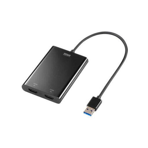 【送料無料】サンワサプライ USB-HDMIディスプレイアダプタ 4K×2画面出力 ブラック USB-CVU3HD6 【送料無料】サンワサプライ USB-HDMIディスプレイアダプタ 4K×2画面出力 ブラック USB-CVU3HD6