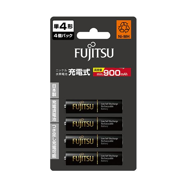 【送料無料】（まとめ） FDK 富士通ニッケル水素電池 高容量タイプ 単4形 HR-4UTHC（4B） 1パック（4本） 【×3セット】(2)