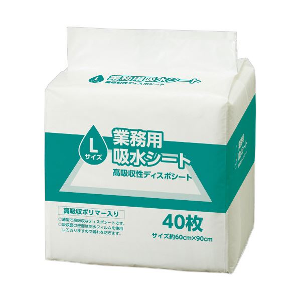 【送料無料】(まとめ）TANOSEE 業務用吸水シート Lサイズ（スーパーワイド） 1パック（40枚）【×10セット】 ホビー・エトセトラ ペット 犬 トイレ用品 レビュー投稿で次回使える2000円クーポン全員にプレゼント