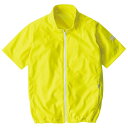 村上被服 HOOH 半袖ニットブルゾン V771 ライムイエロー サイズ:6L 服単品 〔バッテリー・ファン・ケーブル別売〕