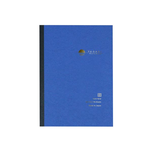 【送料無料】(まとめ) ゆうさり 万年筆向けノートブック A5ノート 方眼 NYN-A501-SB 【×5セット】