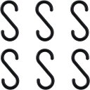 【送料無料】【5個セット】 レック S字フック(小) ブラック 6個入 H00501